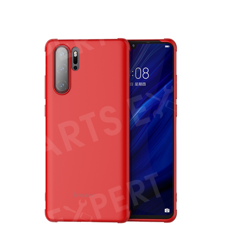

IPAKY Galaxy Series Silky Silicone Protective Back Case for Huawei P30 Pro - Red, Huawei P30 Pro