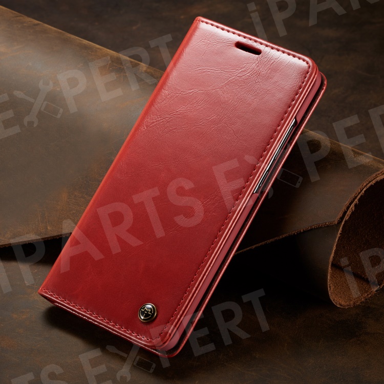 

CASEME 003 Series Oil Wax PU Leather Cover Business Flip Case for Huawei P30 Pro - Red, Huawei P30 Pro