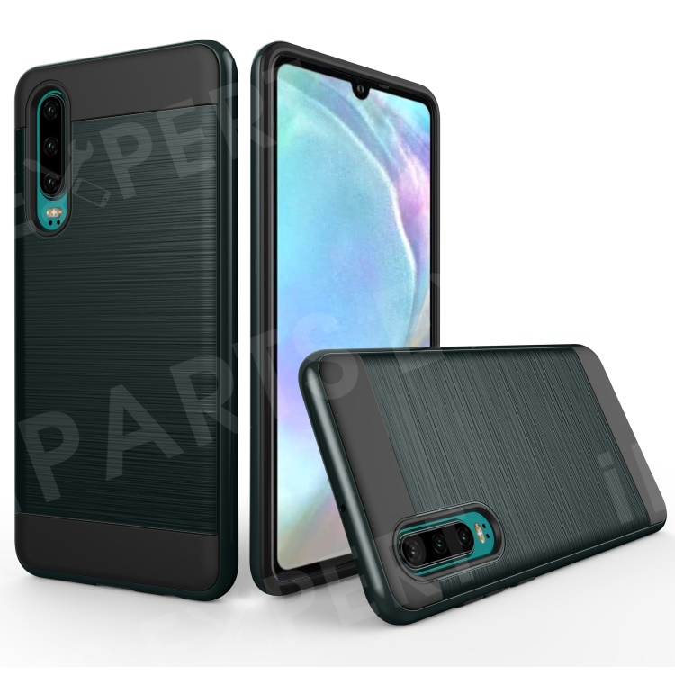 

Brushed PC + TPU Hybrid Case for Huawei P30 - Dark Blue, Huawei P30