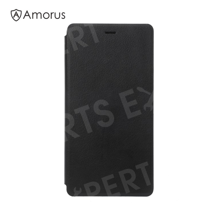 

AMORUS Leather Flip Case for Huawei P9 Lite - Black, Huawei P9 Lite