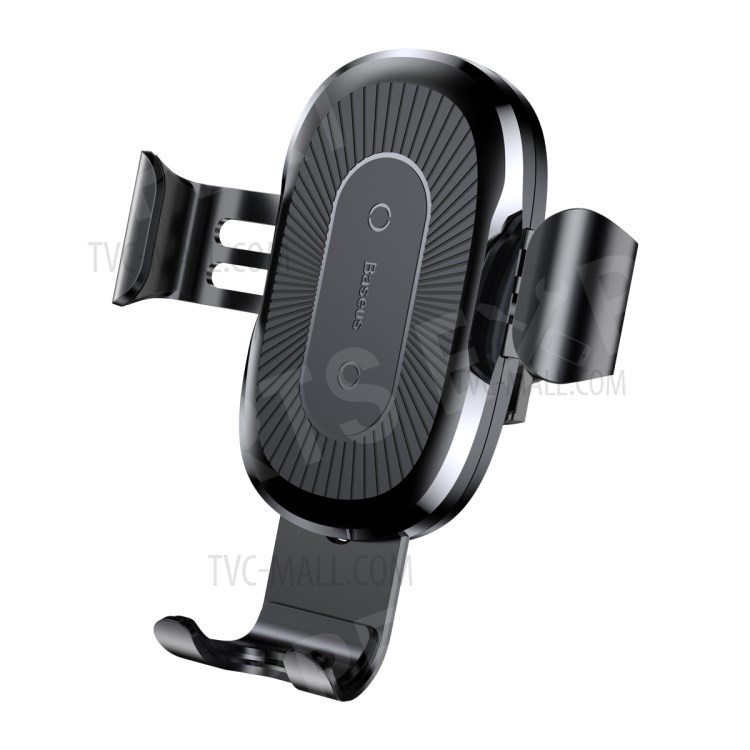 

BASEUS Gravity Car Air Vent Mount Wireless Charging Holder for iPhone X/8/8 Plus Etc. (Not Support FOD Function) - Black, iPhone X