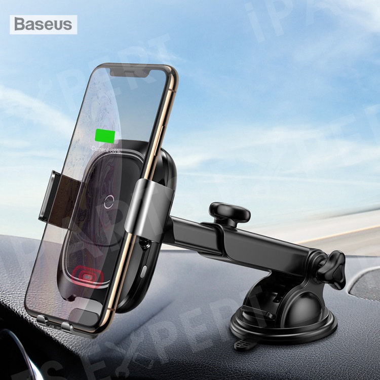 

BASEUS Fully Intelligent Inductive Stretching 10W Wireless Charger Suction Cup Car Mount, iPhone XS Max 6.5 inch
