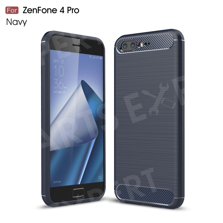 

Carbon Fiber Texture Brushed TPU Back Casing for Asus ZenFone 4 Pro ZS551KL - Dark Blue, Asus ZenFone 4 Pro (ZS551KL)
