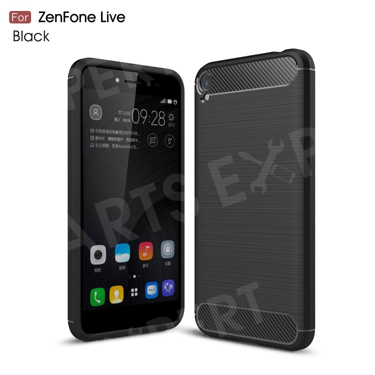 

Carbon Fiber Texture Brushed TPU Case Cover for Asus Zenfone Live ZB501KL - Black, Asus Zenfone Live ZB501KL