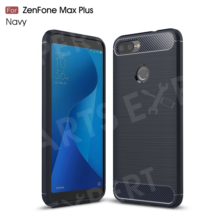 

Carbon Fiber Texture Brushed TPU Protection Mobile Phone Shell for Asus ZenFone Max Plus (M1) ZB570TL - Dark Blue, Asus ZenFone Max Plus (M1) ZB570TL