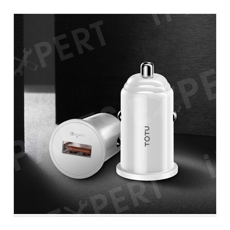 

TOTU DCCQ-02 Mini QC3.0 Quick Car Charger Adapter for iPhone Samsung Huawei etc. - White, iPhone XS 5.8 inch