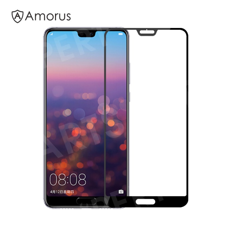 

AMORUS for Huawei P20 Pro Clear Silk Print Complete Cover Tempered Glass Screen Protector, Huawei P20 Pro