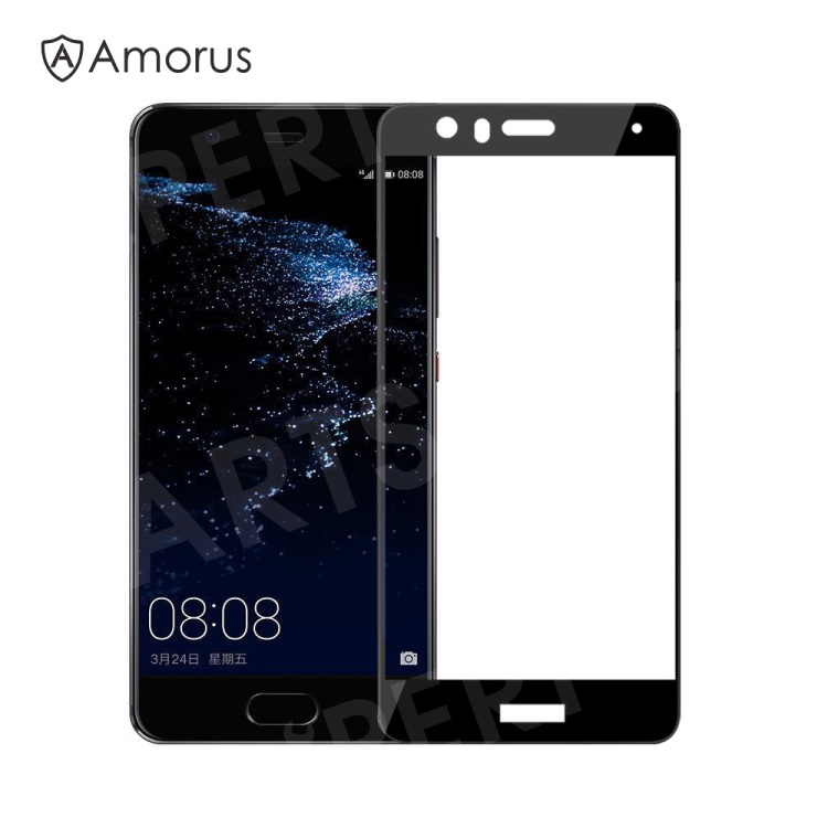 

AMORUS for Huawei P10 Lite Clear Silk Print Complete Cover Tempered Glass Screen Protector, Huawei P10 Lite