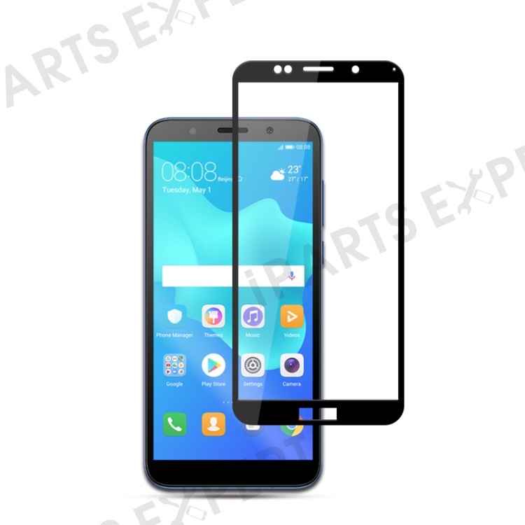 

MOCOLO Silk Print Arc Edge Full Coverage Tempered Glass Screen Protector for Huawei Y6 (2018) / Y5 (2018) - Black, Huawei Y6 (2018)