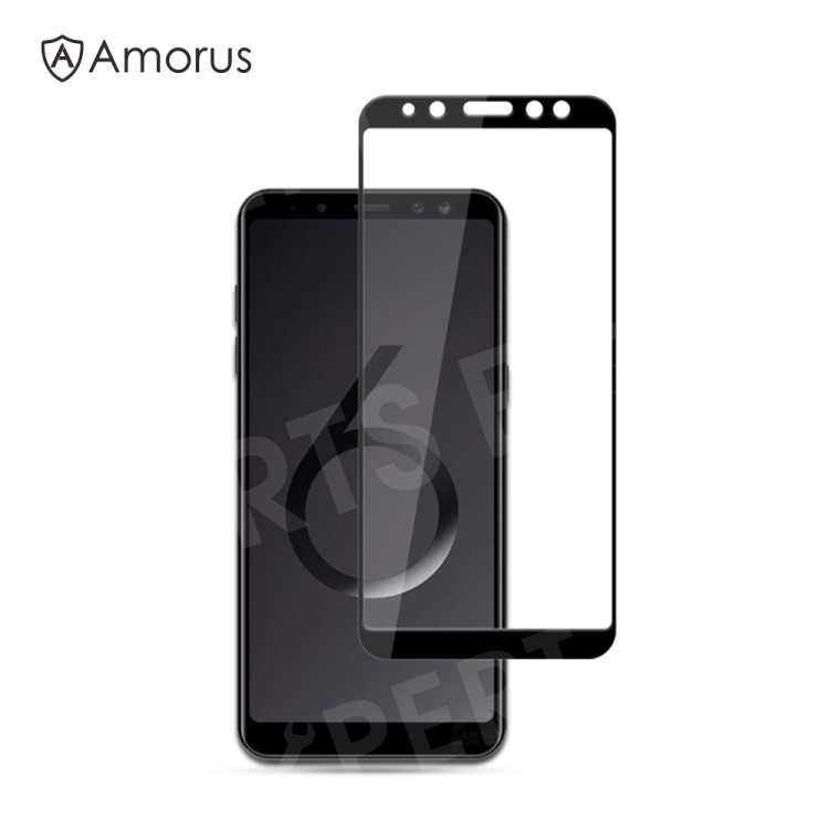 

AMORUS 9H Silk Printing Full Size [Full Glue] Tempered Glass Anti-explosion Screen Protector for Samsung Galaxy A6 Plus (2018) - Black, Galaxy A6+ (2018)