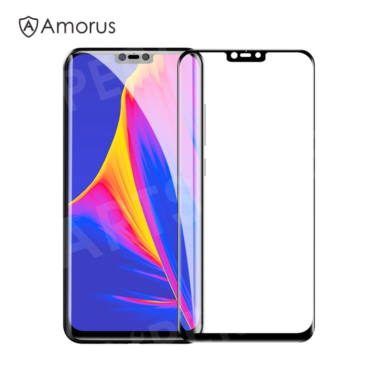 

AMORUS Silk Print Full Cover Tempered Glass Screen Protector for Xiaomi Redmi Note 6 / Mi 8 Lite / Mi 8 Youth (Mi 8X) - Black, Xiaomi Mi 8 Lite
