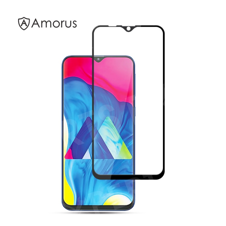 

AMORUS Full Glue Silk Printing Tempered Glass Full Screen Protector for Samsung Galaxy M10, Galaxy M10