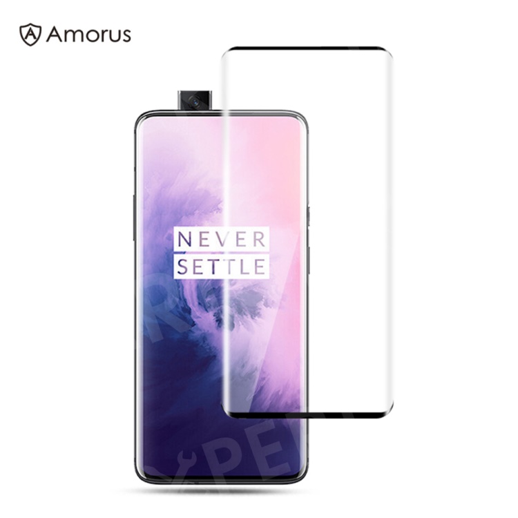 

AMORUS Full Screen 3D Curved Full Glue Tempered Glass Protector Shield Anti-explosion for OnePlus 7 Pro / 7T Pro, OnePlus 7 Pro