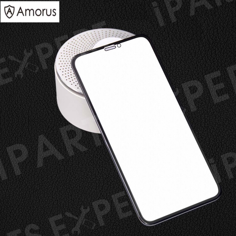 

AMORUS 0.3mm Matte 3D Curved Full Cover Tempered Glass Screen Protector for Apple iPhone (2019) 5.8 inch / XS/X 5.8 inch - Black, iPhone XS 5.8 inch