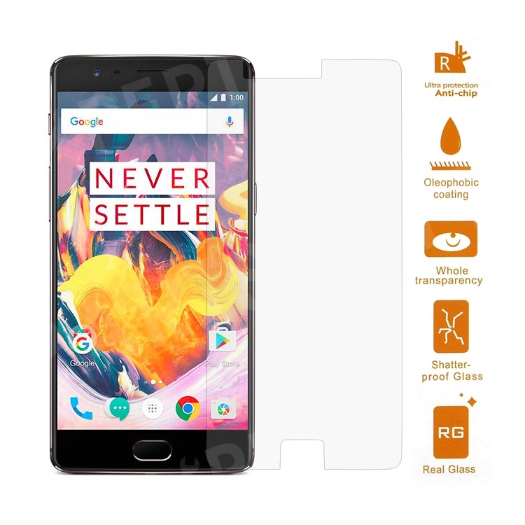 

For OnePlus 3T / 3 0.3mm Tempered Glass Screen Protector Guard Film (Arc Edge), OnePlus 3