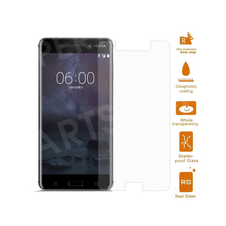 

For Nokia 6 Mobile Phone Tempered Glass Screen Protector 0.3mm (Arc Edge), Nokia 6 (2017)