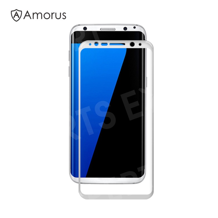 

AMORUS Full Size Silk Printing Tempered Glass Screen Guard for Samsung Galaxy S8 Plus - White, Galaxy S8+