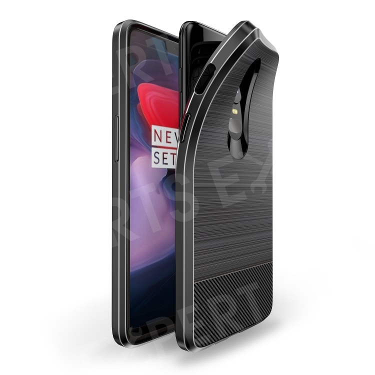 

DUX DUCIS MOJO Series Carbon Fiber Brushed TPU Case for OnePlus 6 - Black, OnePlus 6