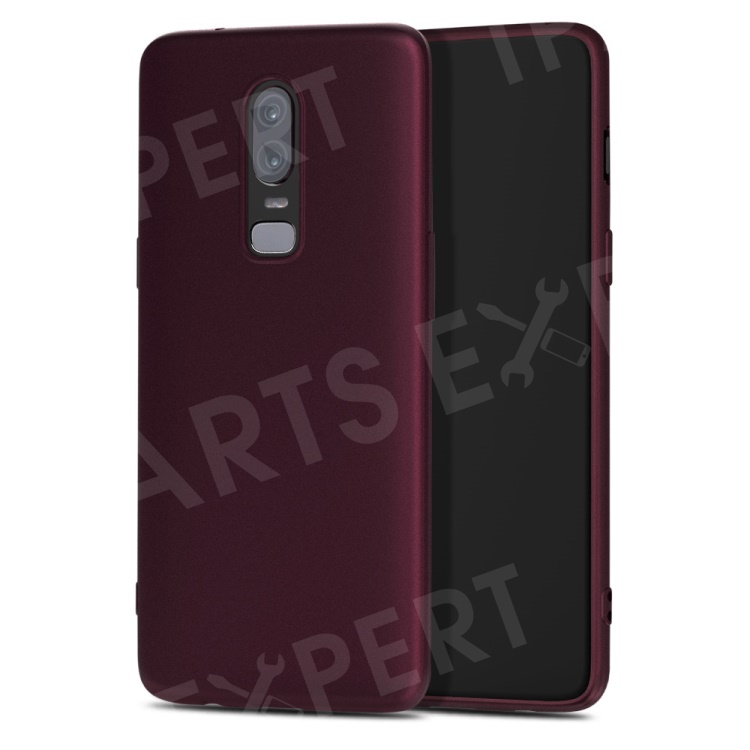 

X-LEVEL Ultra-thin Frosted TPU Back Case for OnePlus 6 - Wine Red, OnePlus 6