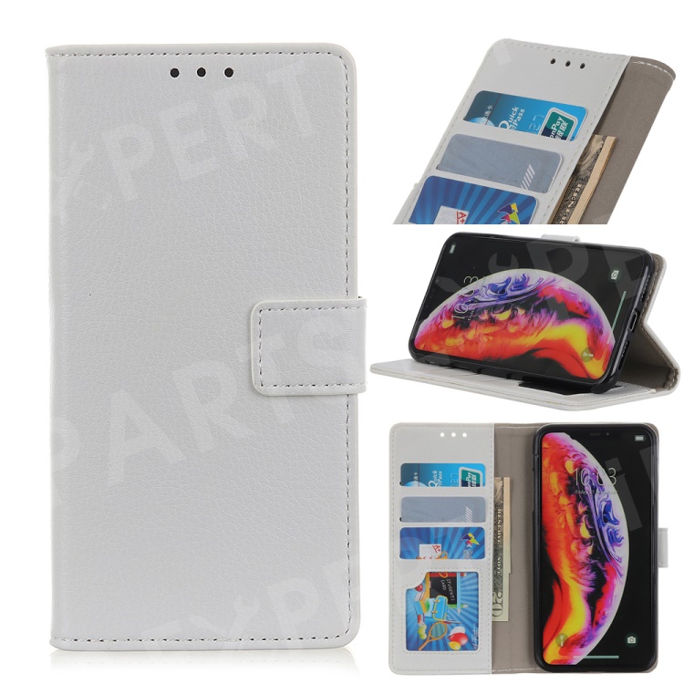 

Litchi Skin Wallet Leather Stand Case for OnePlus 7 Pro - White, Other Phone Models