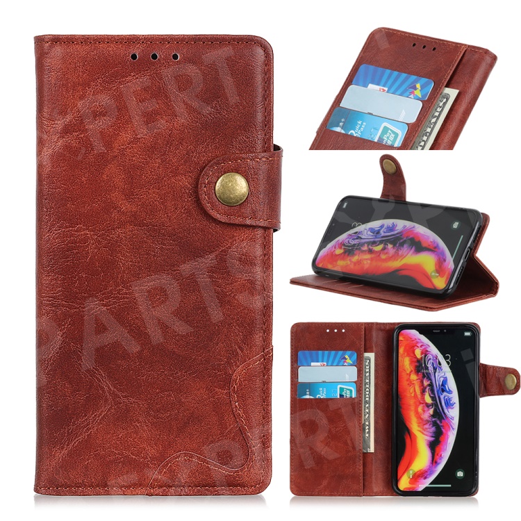

S-shape Crazy Horse Texture Leather Wallet Case for OnePlus 7 Pro - Brown, OnePlus 7 Pro