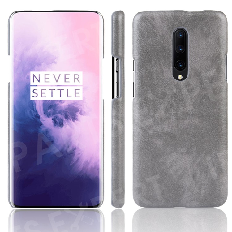 

Litchi Skin Leather Coated Hard PC Case for OnePlus 7 Pro - Grey, OnePlus 7 Pro