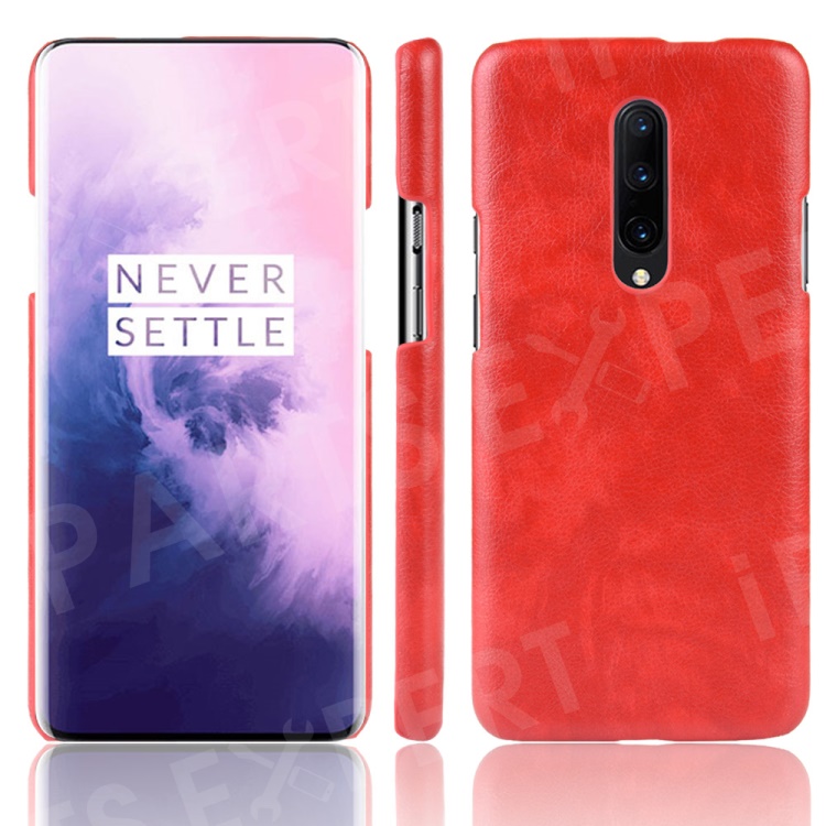 

Litchi Skin Leather Coated Hard PC Case for OnePlus 7 Pro - Red, OnePlus 7 Pro