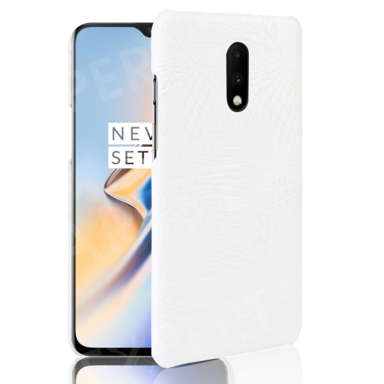 

Crocodile Skin PU Leather Coated PC Case for OnePlus 7 - White, OnePlus 7