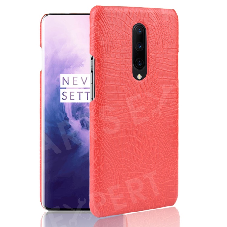 

Crocodile Skin PU Leather Coated PC Case for OnePlus 7 Pro - Red, OnePlus 7 Pro