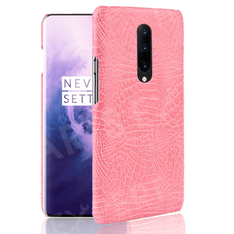 

Crocodile Skin PU Leather Coated PC Case for OnePlus 7 Pro - Pink, OnePlus 7 Pro