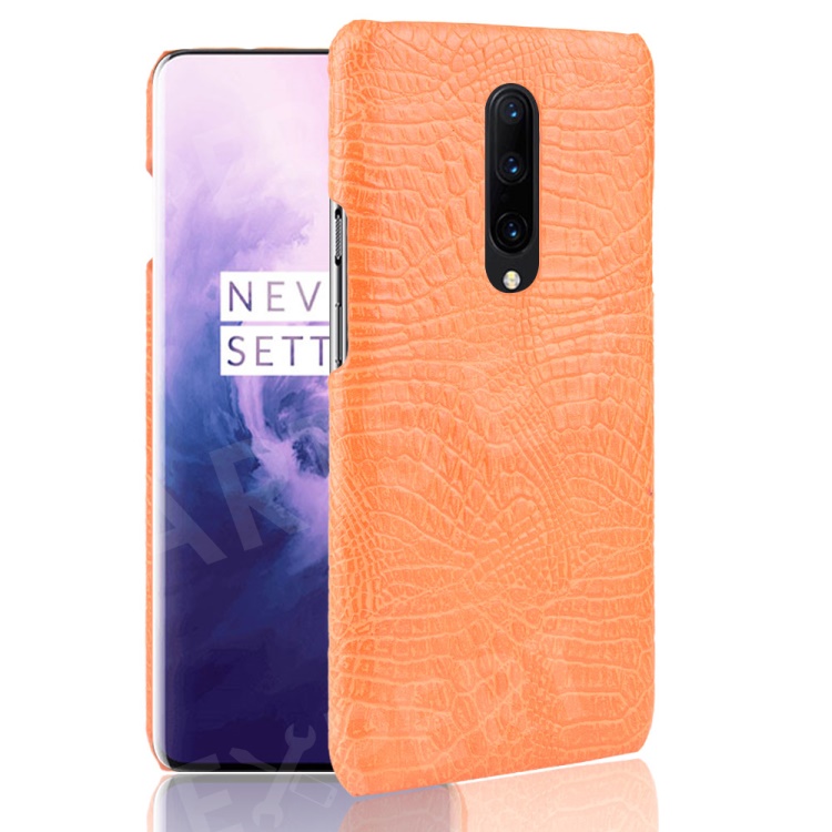 

Crocodile Skin PU Leather Coated PC Case for OnePlus 7 Pro - Orange, OnePlus 7 Pro