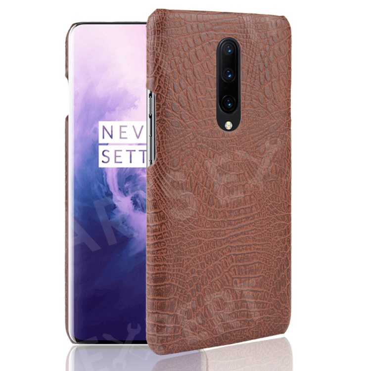 

Crocodile Skin PU Leather Coated PC Case for OnePlus 7 Pro - Brown, OnePlus 7 Pro