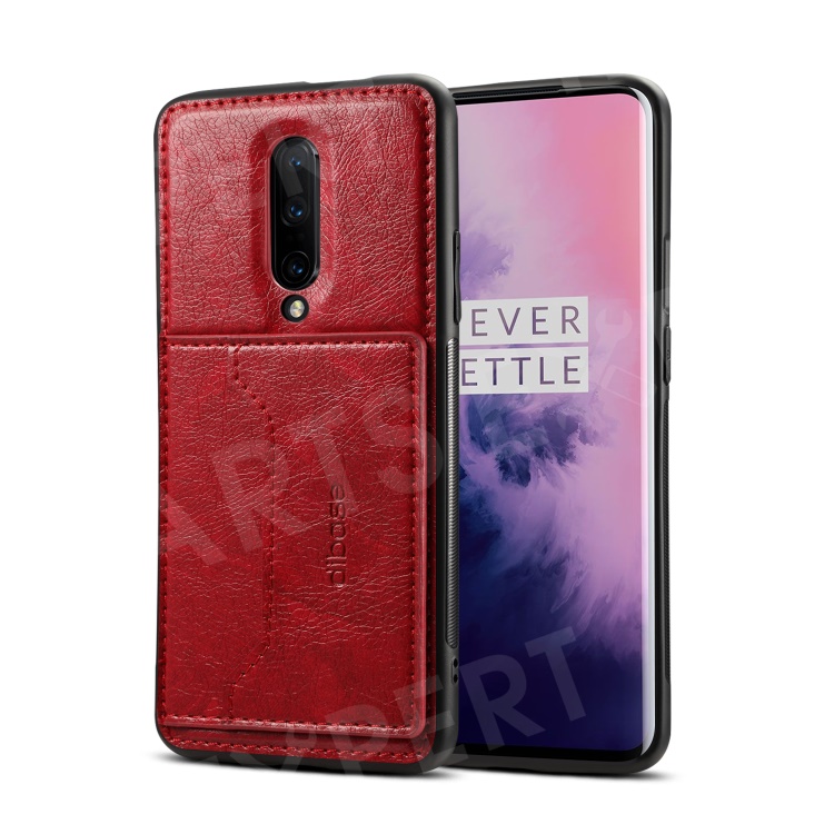

Crazy Horse PU Leather Coated TPU PC Hybrid Case for OnePlus 7 Pro - Red, OnePlus 7 Pro