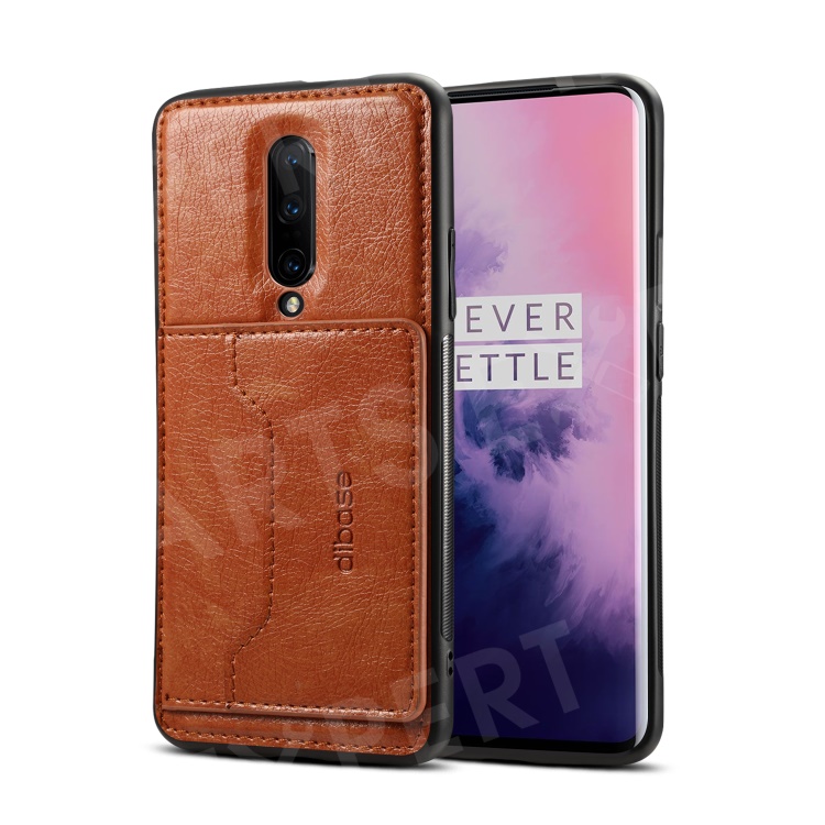 

Crazy Horse PU Leather Coated TPU PC Hybrid Case for OnePlus 7 Pro - Brown, OnePlus 7 Pro