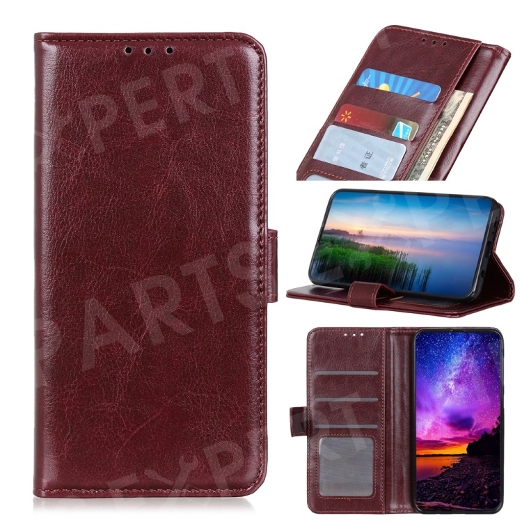 

Crazy Horse Leather Wallet Case for OnePlus 7 Pro - Brown, OnePlus 7 Pro