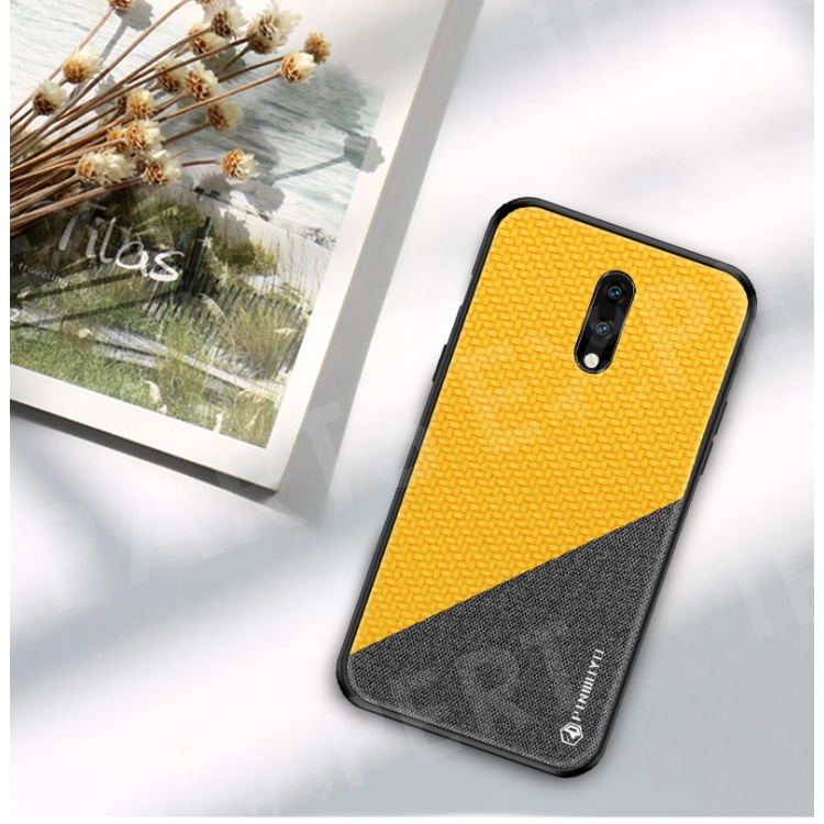 

PINWUYO Honor Series Anti-dropping PU Leather Coated TPU Phone Cover for OnePlus 7 - Yellow, OnePlus 7