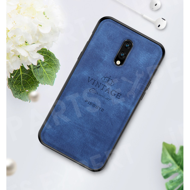 

PINWUYO Honorable Series PC + TPU + Leather Phone Cover for OnePlus 7 - Blue, OnePlus 7