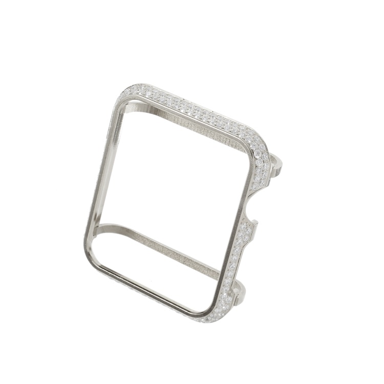 

Luxury Diamond Decor Watch Guard Case for Apple Watch Series 3/2/1 42mm - Silver, Apple Watch Series 3 42mm