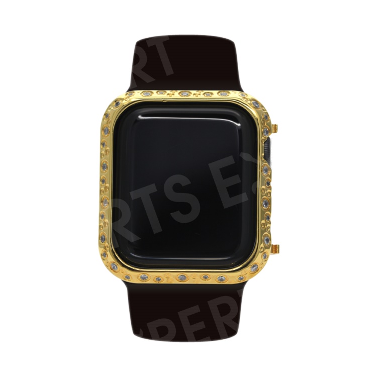 

Rhinestone Decor Watch Protective Case for Apple Watch Series 4 44mm (Big&Small Circle) - Gold, Apple Watch Series 4 44mm