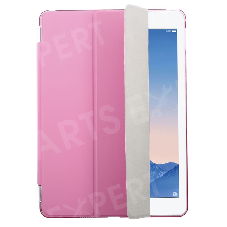 

Rose for iPad Air 2 Tri-fold Single Front Smart Leather Cover + Back Plastic Shell, iPad Air 2