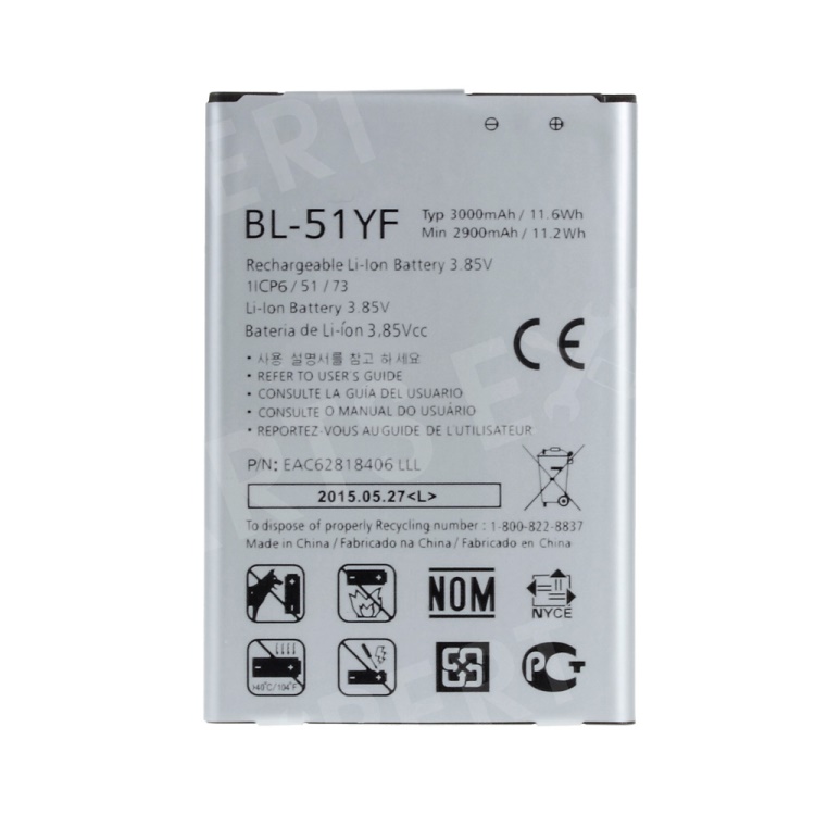 

3000mAh Li-ion Battery Replacement for LG G4 (Non-OEM but Good Quality), LG G4