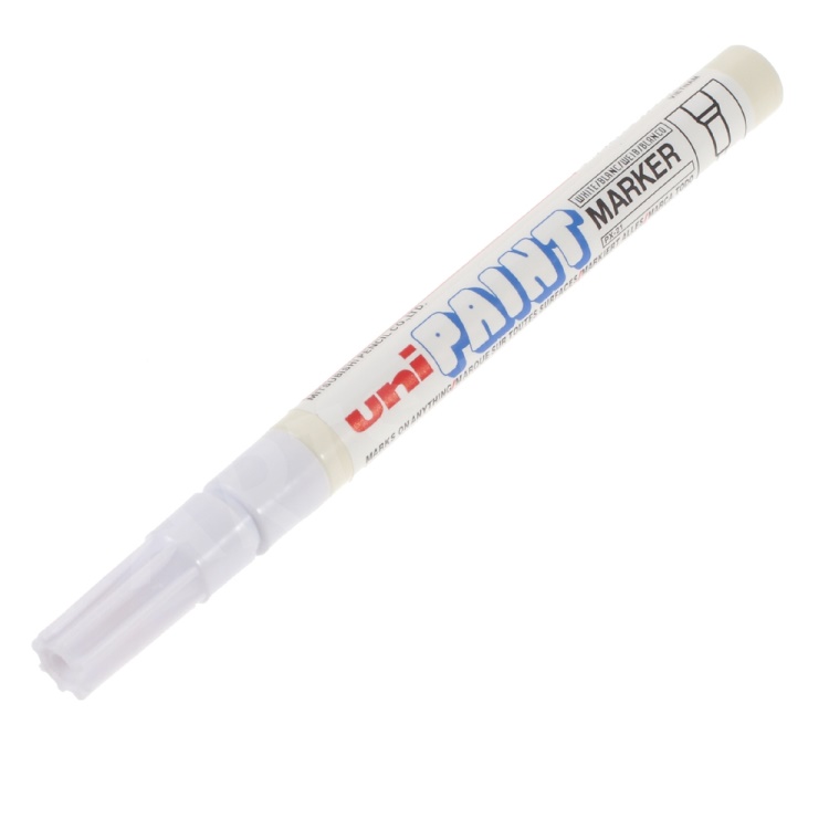 

Uni-paint PX-21 Oil-based Water-proof Paint Marker with Fine Point - White