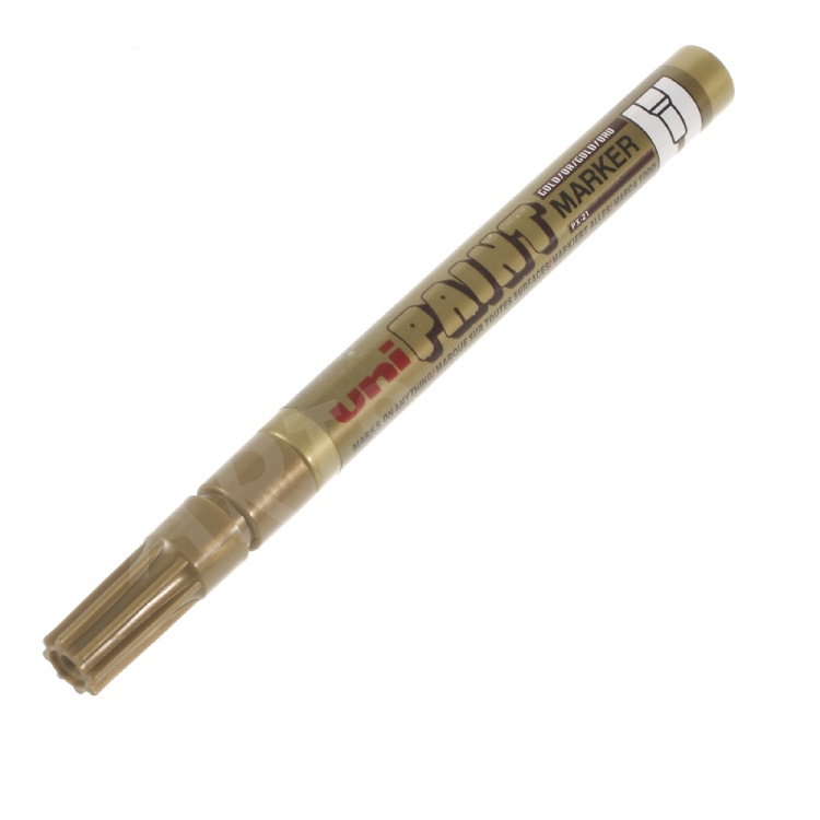 

Uni-paint PX-21 Oil-based Water-resistant Fine Point Paint Marker - Gold Color