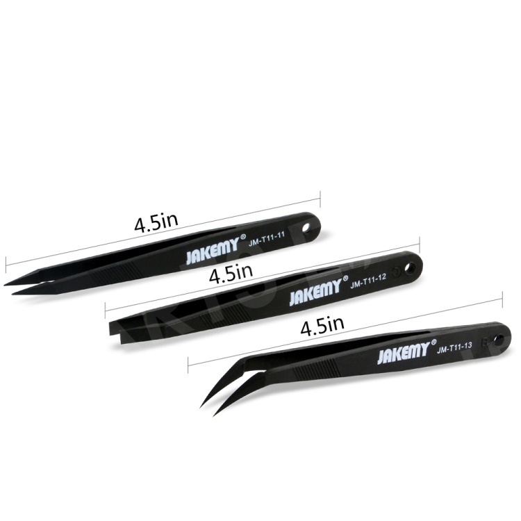 

JAKEMY JM-T11 Professional 3-in-1 Anti-static Tweezers Set