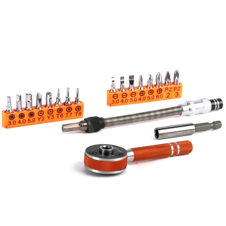 

JAKEMY JM-6119 19 in 1 Multipurpose Precision Screwdriver Ratchet Repair Tools Kit