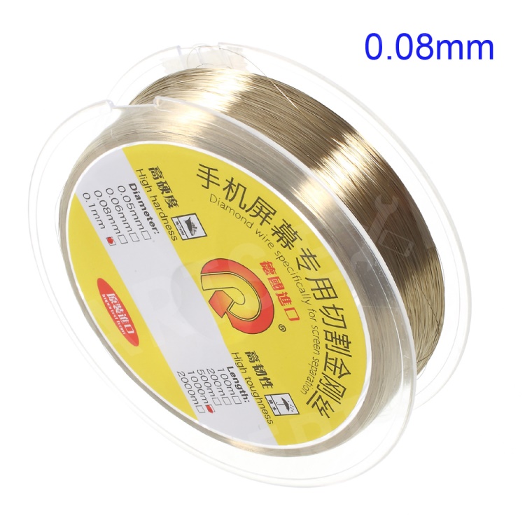 

1000m Diamante Cord Wire for Cell Phone LCD Screen Separation - Diamater: 0.08mm