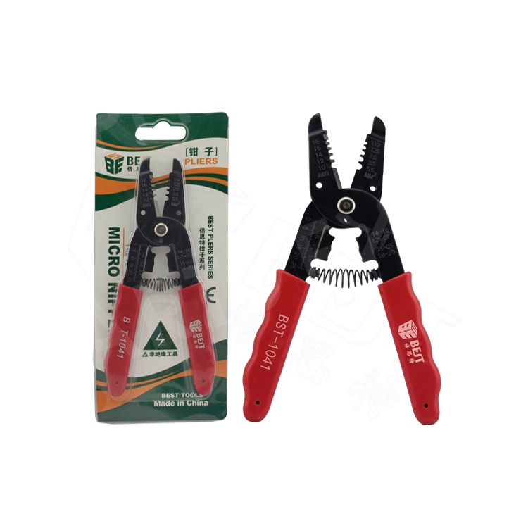 

BEST BST-1041 Multifunctional Decrustation Pliers Wire Cable Stripper Steel Wire Stripping Pliers