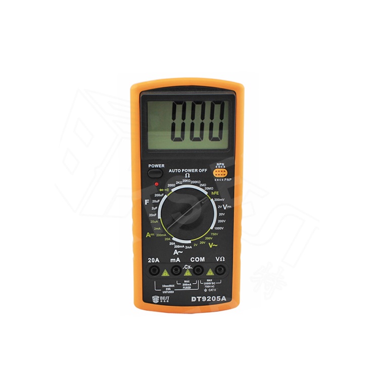 

BEST BST-9205A LCD Digital Multimeter Handheld Measure Device - Black/Orange