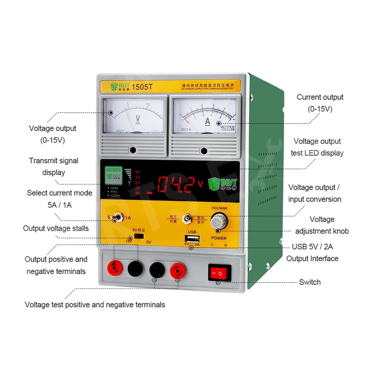 Wholesale cell phone BEST BST1505T Maintenance Power DC Power Supply