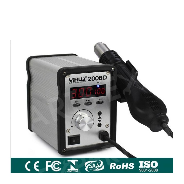 

YIHUA 2008D Digital Display Brushless Fan Soft SMD Hot Air Rework Station - 220V / EU Plug